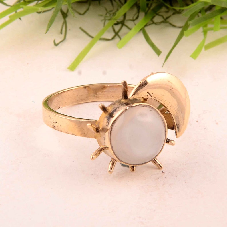 Natural Rose Quartz Ring,Beautiful Gold Gemstone Ring,Engagement Ring,Rose Quartz Jewelry Stone Shape Round Design Ring,Promise Ring