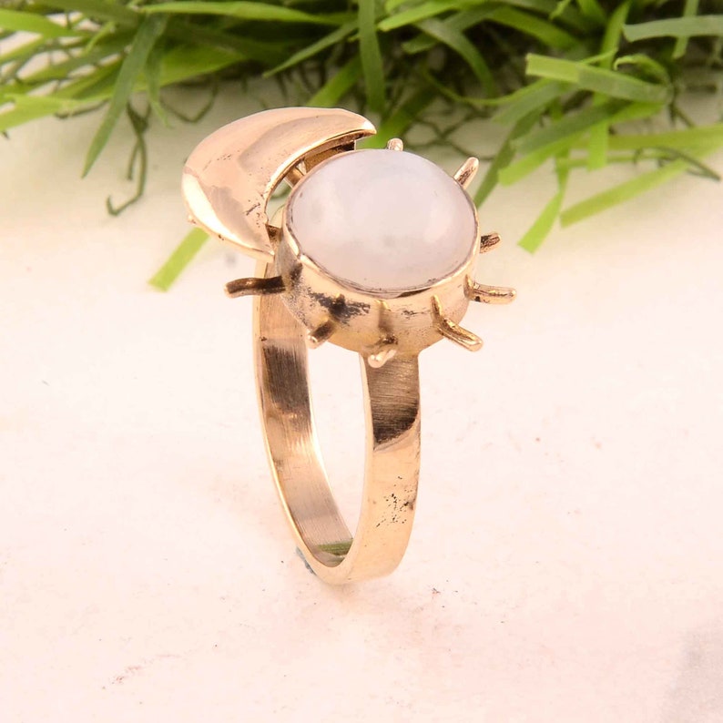 Natural Rose Quartz Ring,Beautiful Gold Gemstone Ring,Engagement Ring,Rose Quartz Jewelry Stone Shape Round Design Ring,Promise Ring