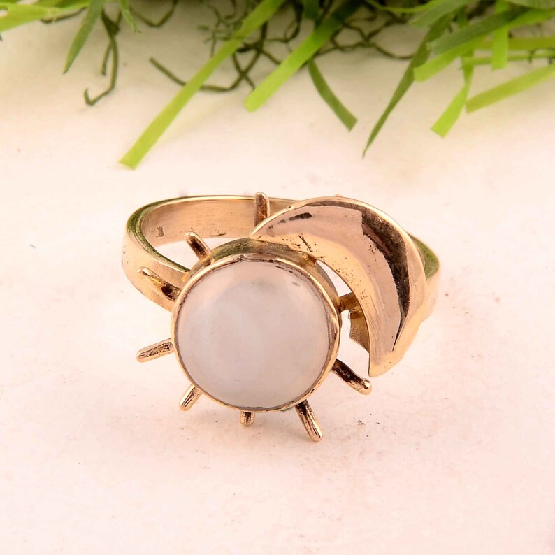 Natural Rose Quartz Ring,Beautiful Gold Gemstone Ring,Engagement Ring,Rose Quartz Jewelry Stone Shape Round Design Ring,Promise Ring