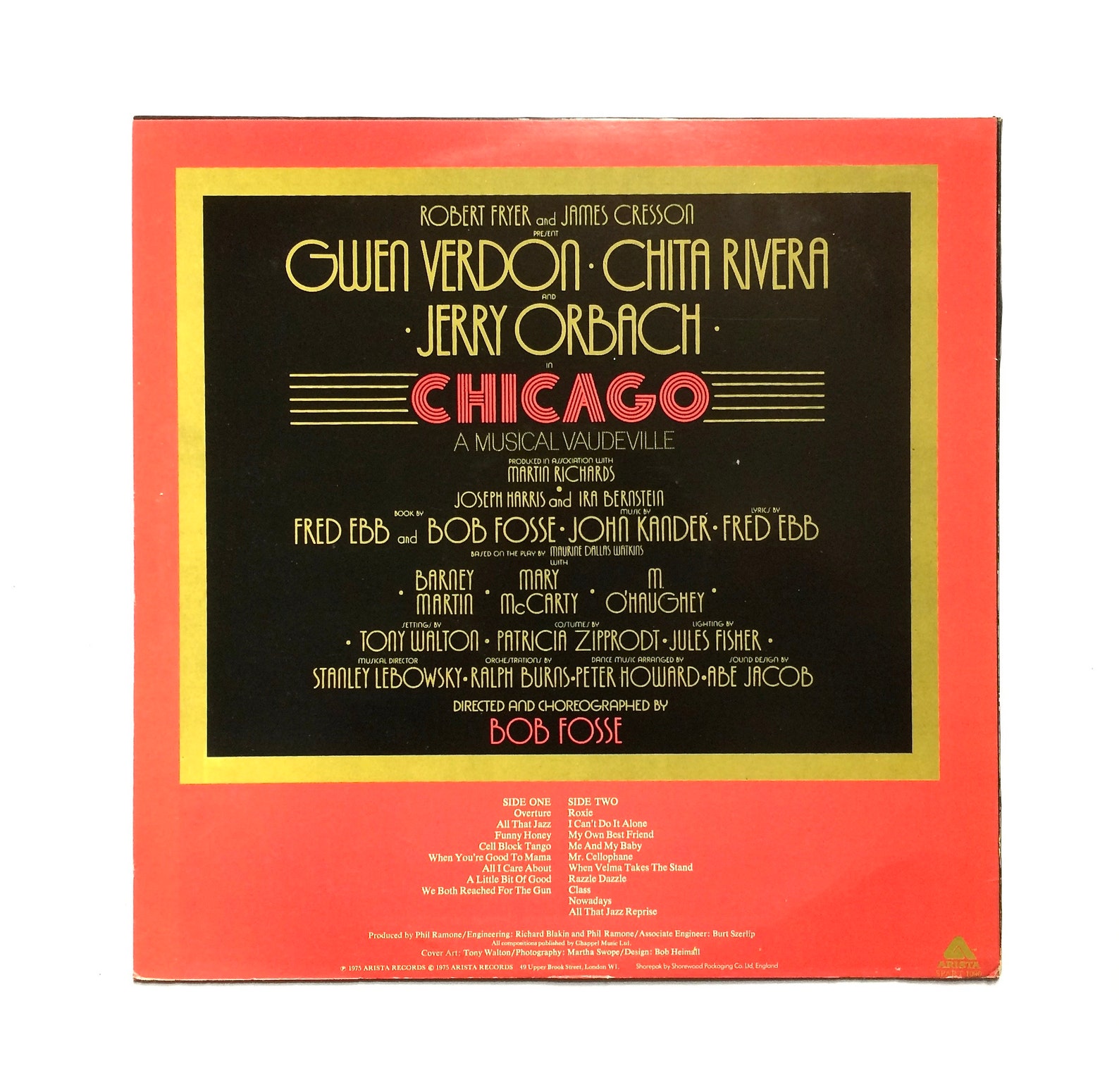 Chicago Original Cast Album A Musical Vaudeville Vinyl Etsy