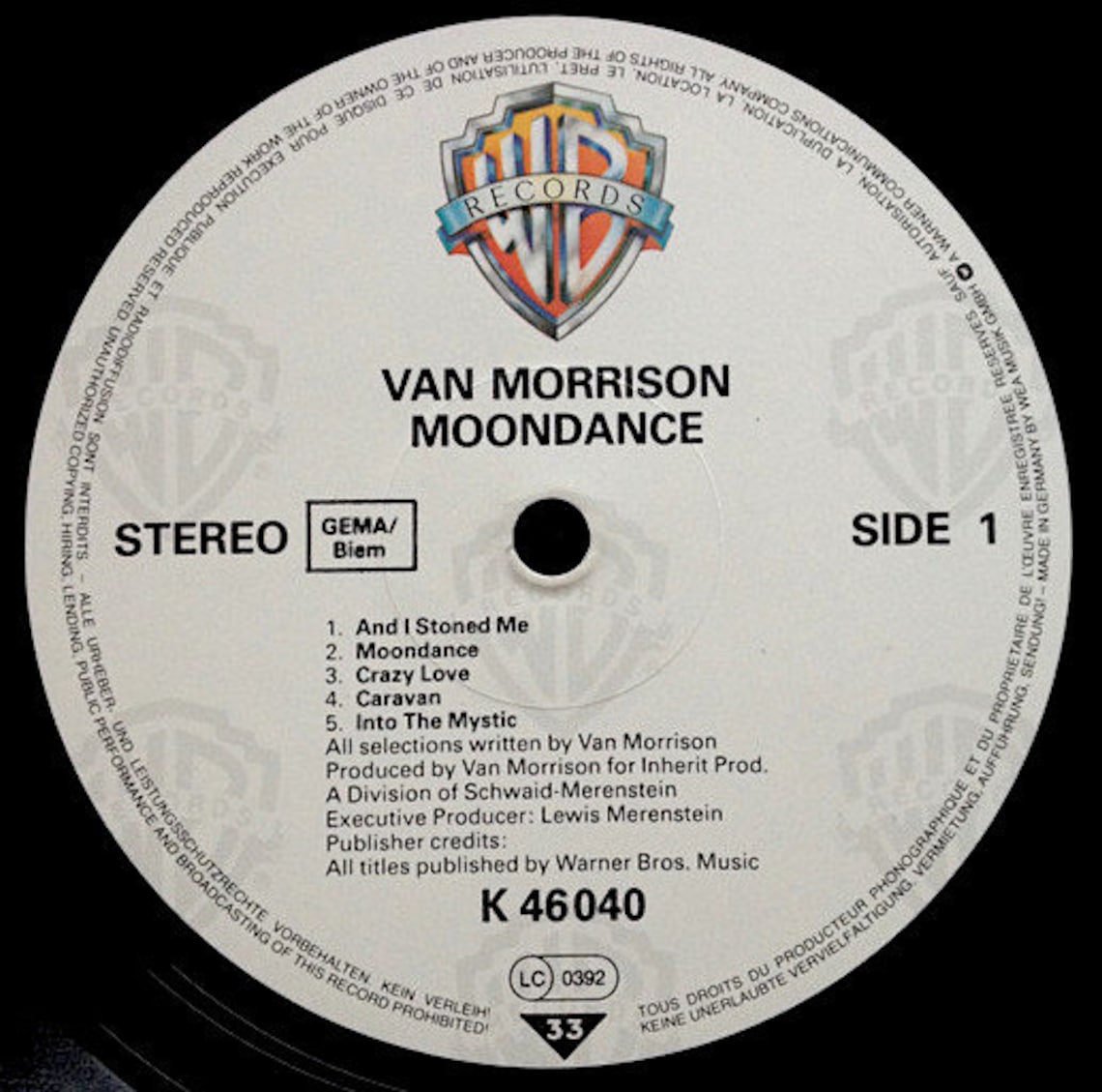 Van Morrison Moondance Vinyl Record LP 1970 Etsy
