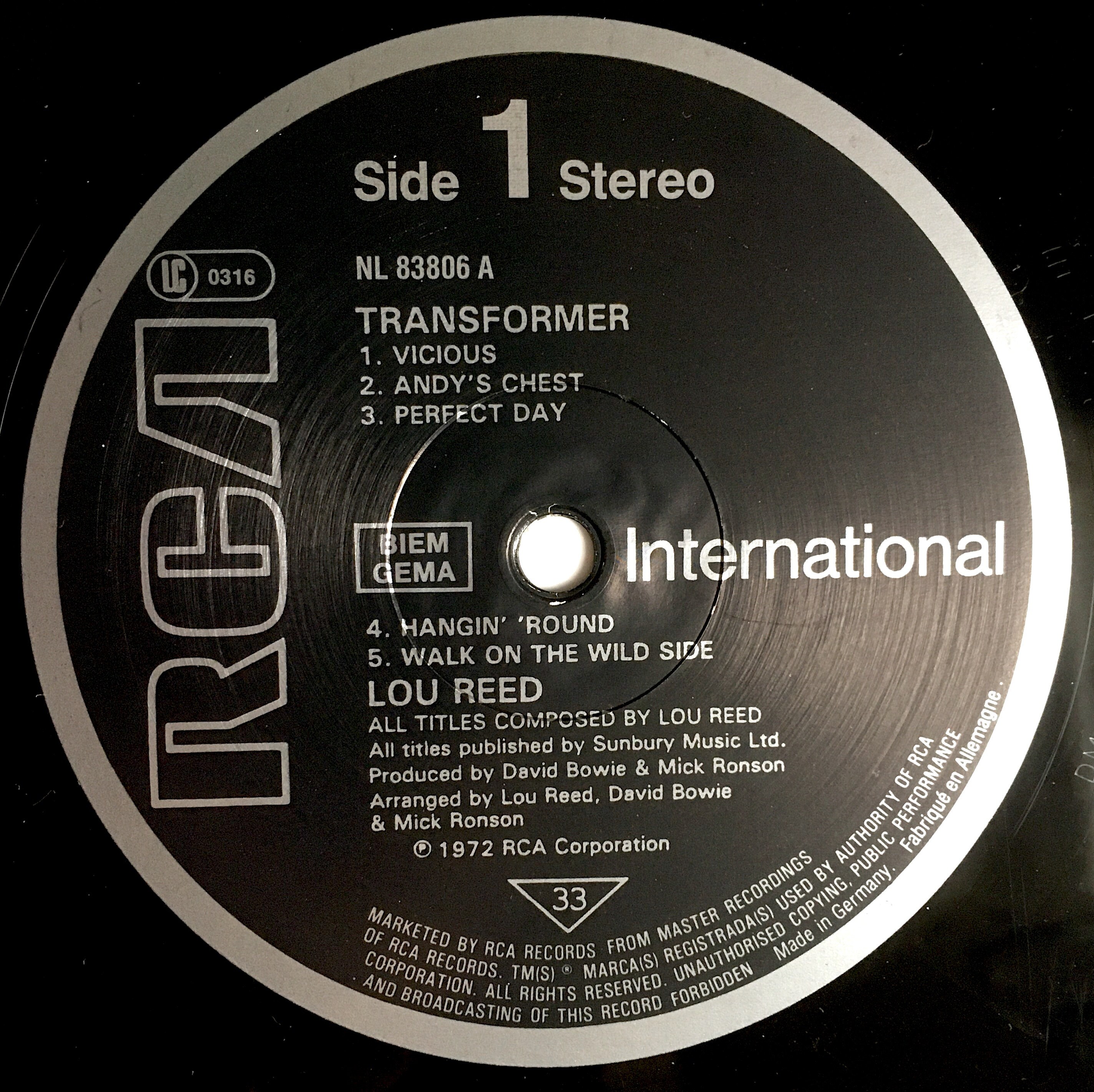 Lou Reed Transformer 12 Vinilo Record LP 1972 Etsy