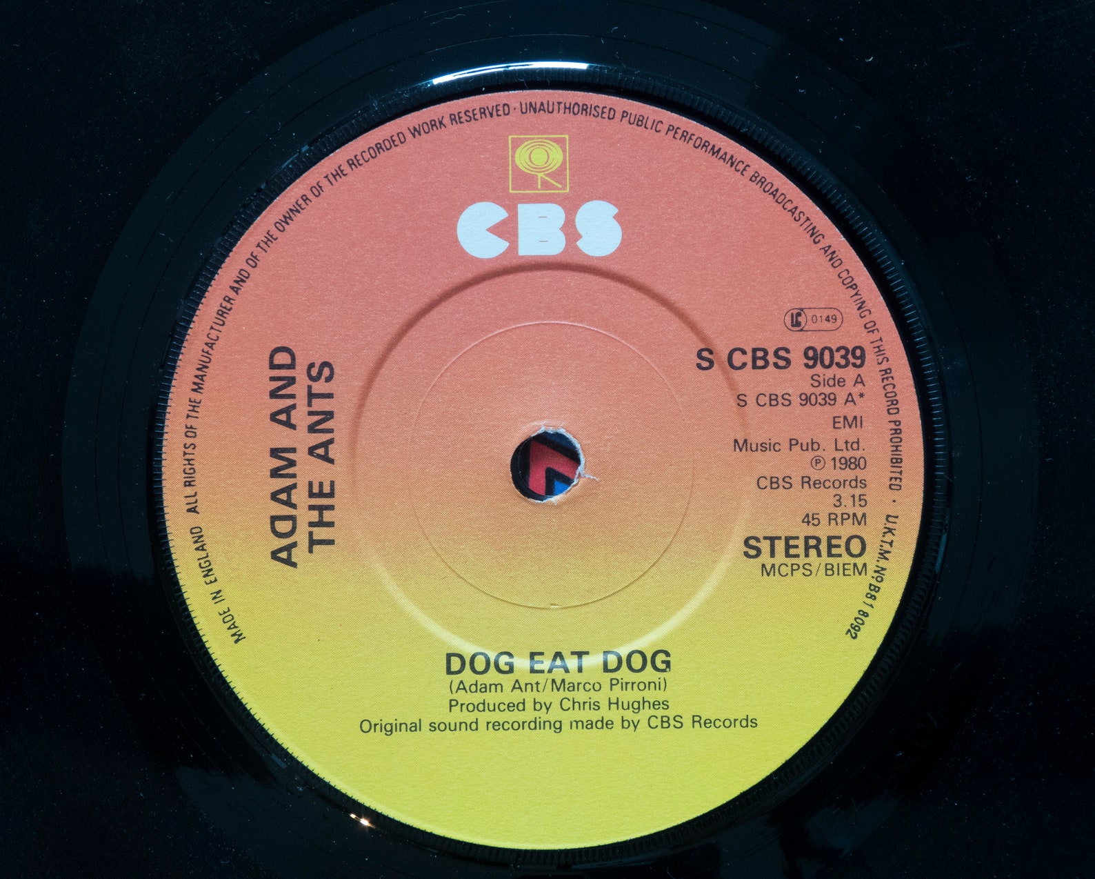 Adam & the Ants Dog Eat Dog 7 Vinyl Record Single Etsy