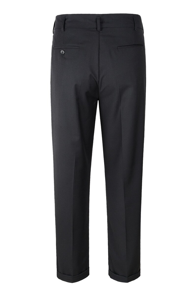 black peg trousers