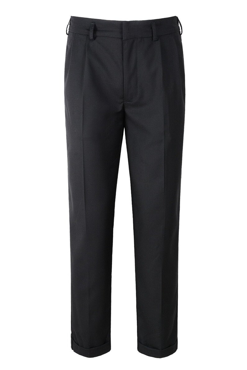 black peg trousers
