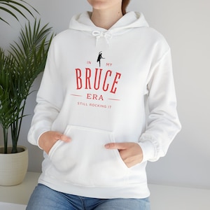In my Bruce Era, bruce sweatshirt, springsteen, springsteen fan, gildan hoody, gildan 18500, estreet band