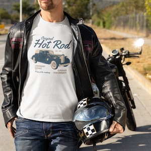 Hot Rod Car T-shirt: katoenen Bella-T-shirt voor autoliefhebbers