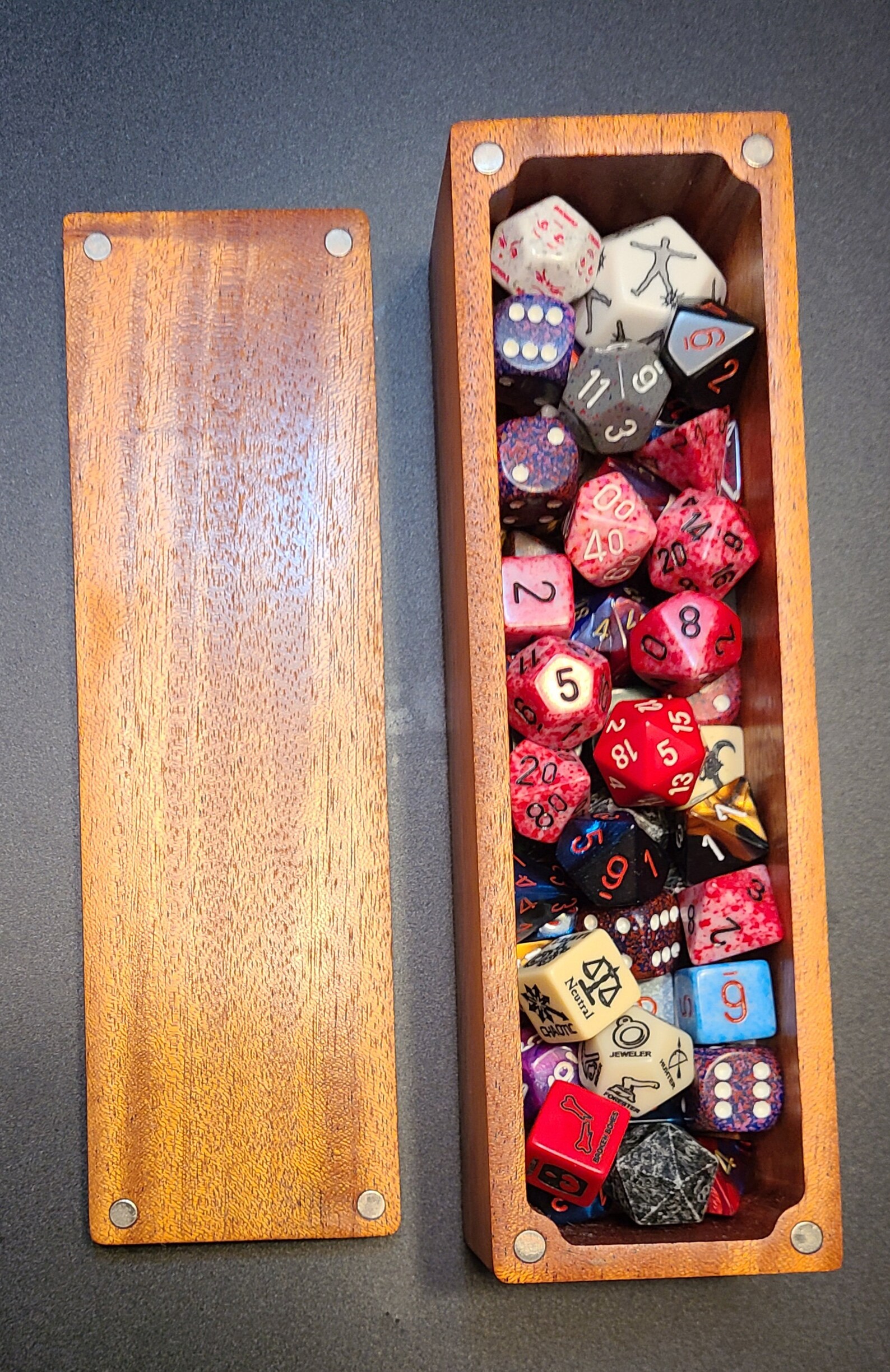 Custom CNC Carved Large Dice Box / Vaults mahogany Dungeon Etsy