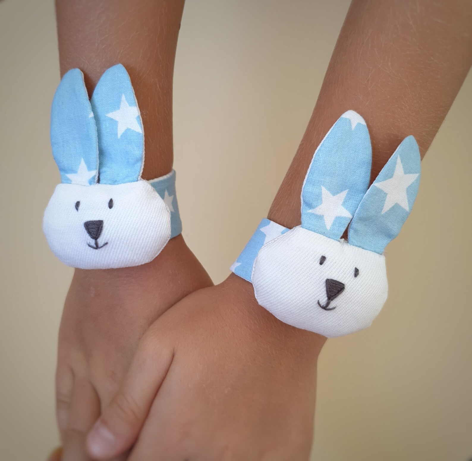 Unisex neutral baby wrist rattle Nursery first soft toy Etsy