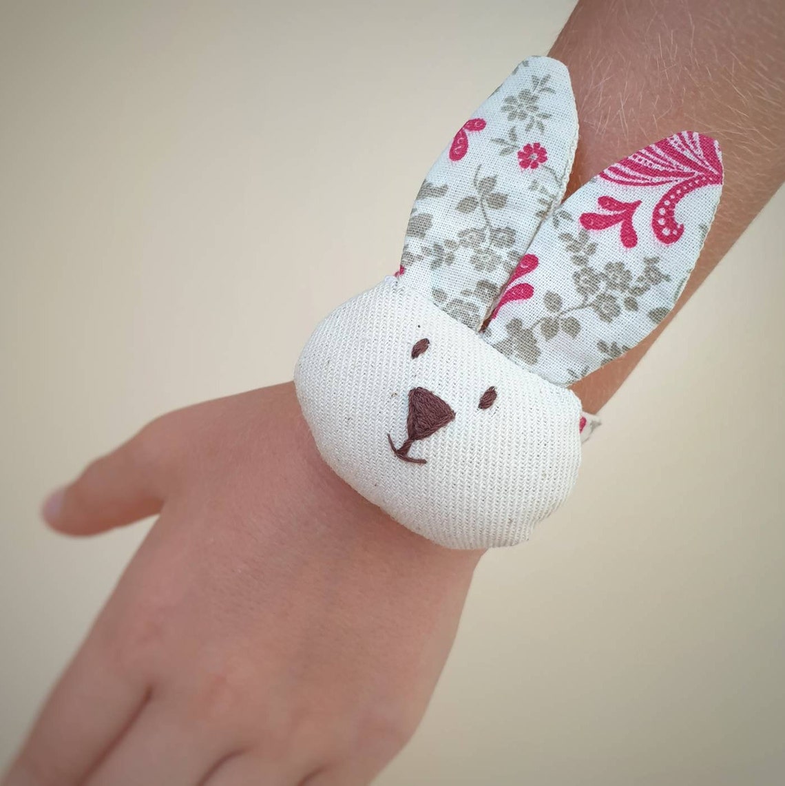 Unisex neutral baby wrist rattle Nursery first soft toy Etsy