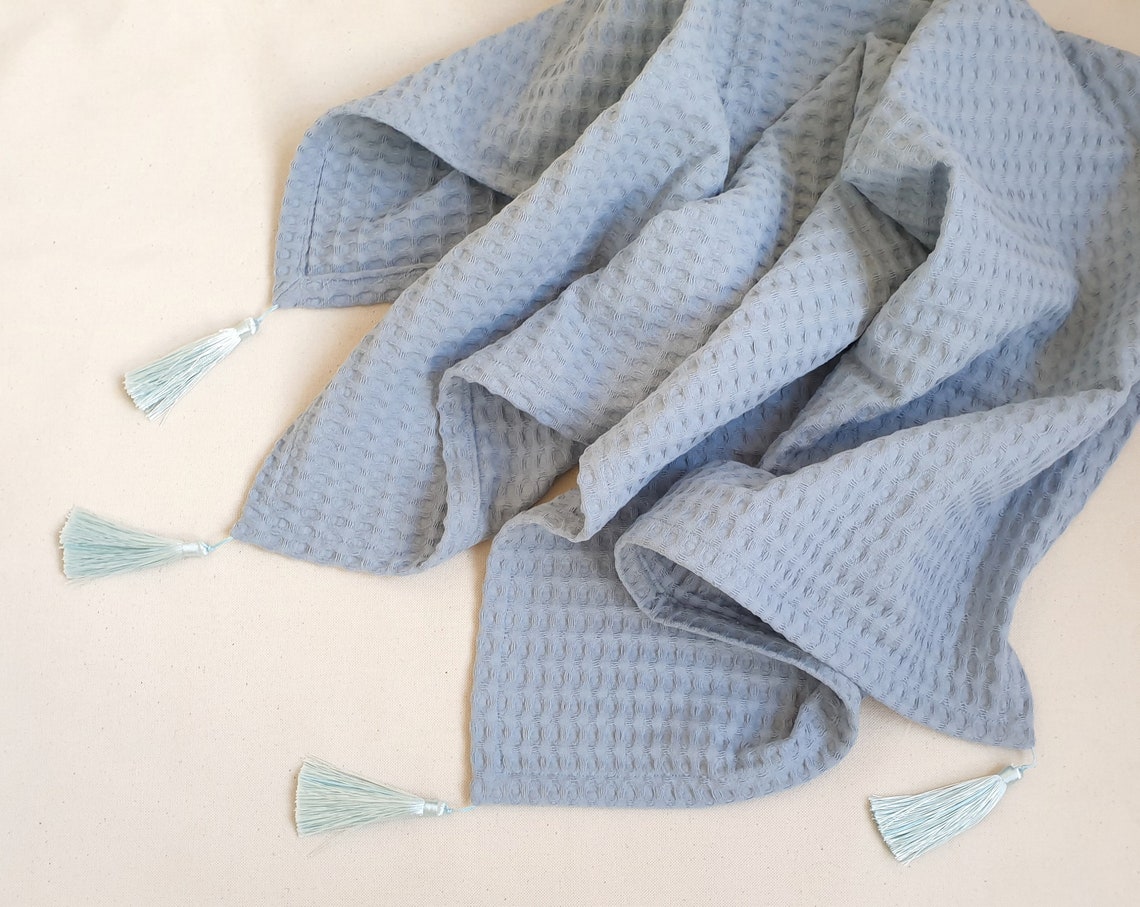 Baby boy blanket with tassels for new parent Newborn baby boy Etsy