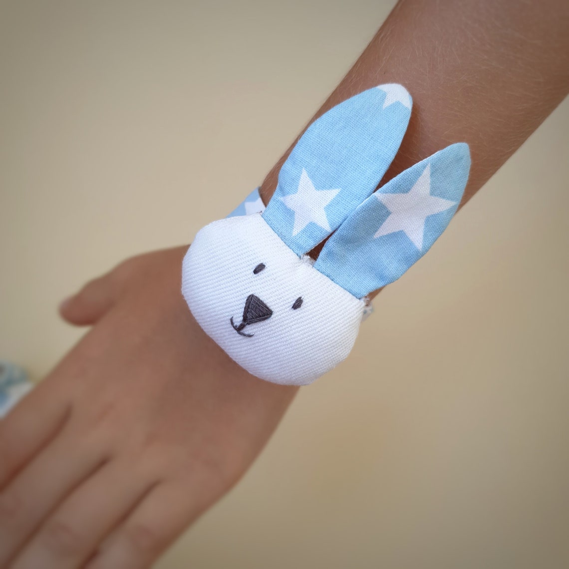 Unisex neutral baby wrist rattle Nursery first soft toy Etsy