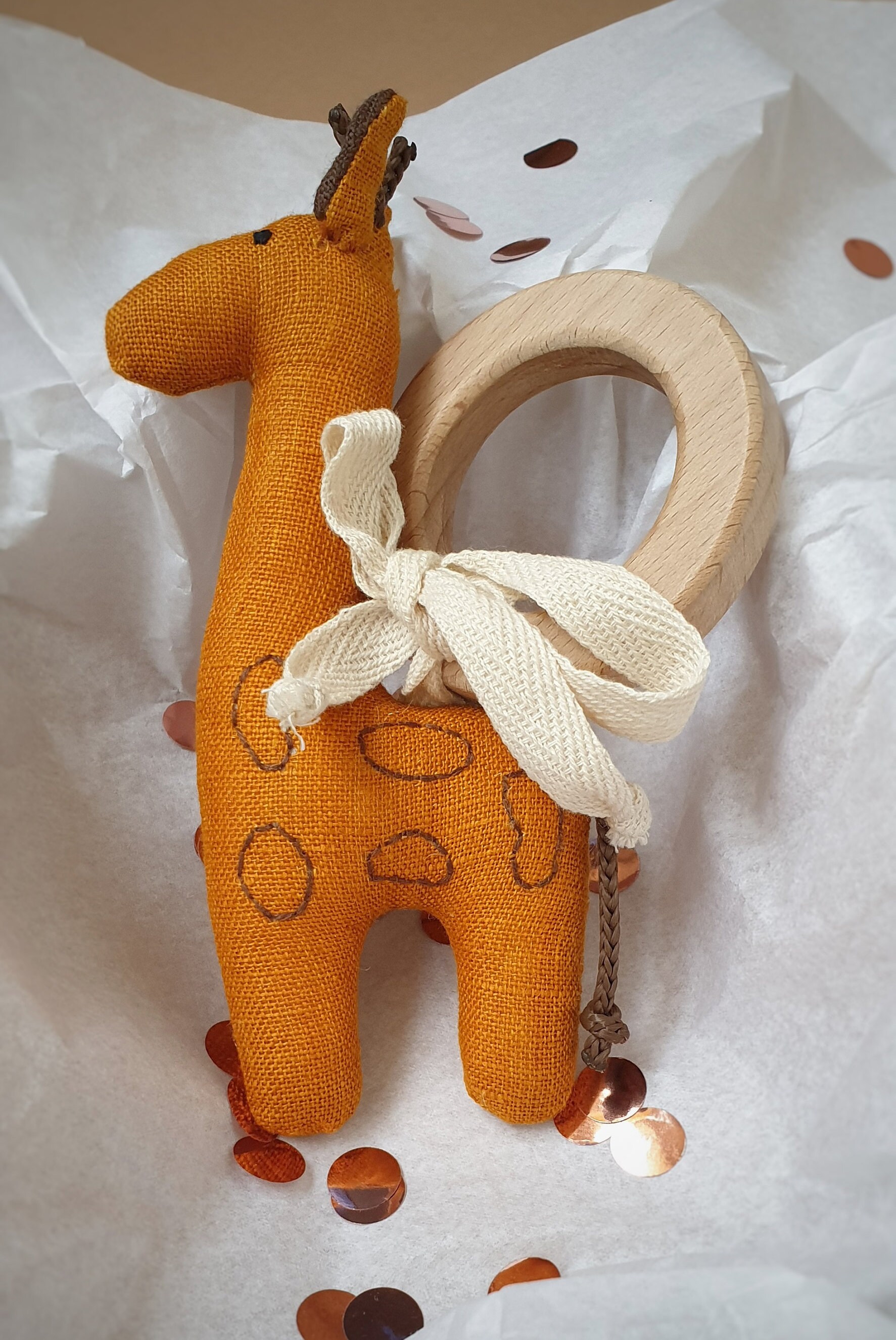 Giraffe safari baby shower rattle pregnancy gift Baby rattle Etsy