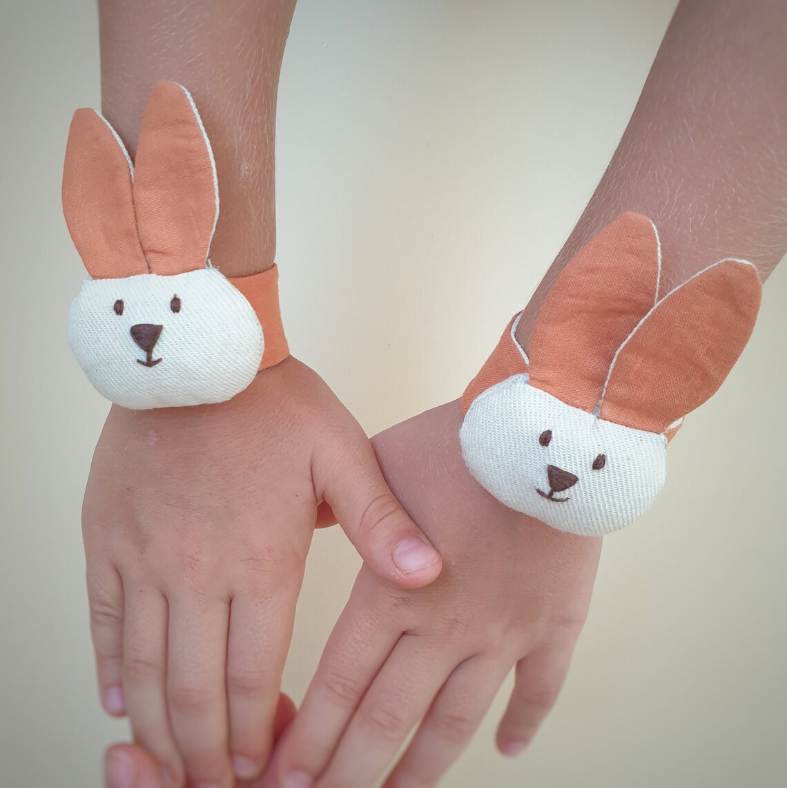 Unisex neutral baby wrist rattle Nursery first soft toy Etsy