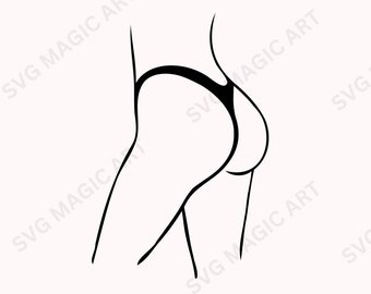 Booty Silhouette SVG,Butt svg, SVG Png Cutfile, Clipart, Vector, Cricut ,Adult  svg ,silhouette decal