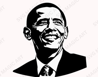 Barack Obama smile face svg,Black History Month svg,Historical Figures,Black and proud svg,President Barack Obama svg,Cricut and print