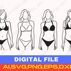 Female Sexy body svg,Girls body line art svg,Woman Body SVG,Bikini SVG,Body positive svg, Sexy woman body svg,Cricut and Silhouette