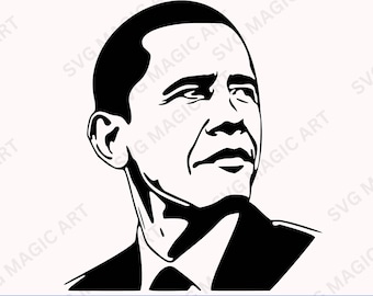 Barack Obama Barry Michelle Democrate Hero SVG ,History Month Historical Figures,President Barack Obama svg,Cricut and Silhouette Print