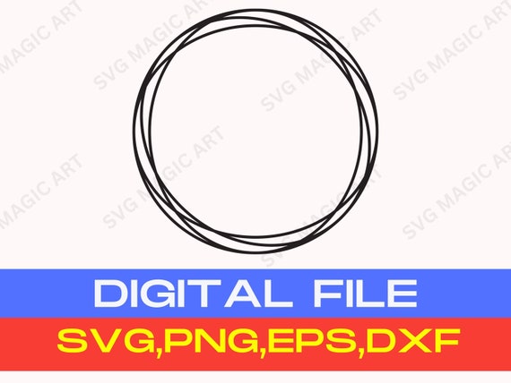 Thick Layered Circle Frame SVG Circle Frame SVG Frame Svg Digital