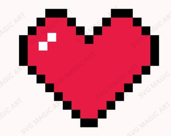 Pixel Heart svg, Pacote de coração do Dia dos Namorados Svg,Pixel Heart Clipart, Pixel Heart Cricut, Pixel Heart Silhouette