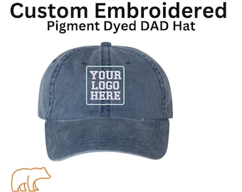 Custom Embroidered Hat /  Adams DAD Hat / Custom Logo / Custom Design Hat / Monogram Cap / Personalized Design / Embroidered Hat / Custom