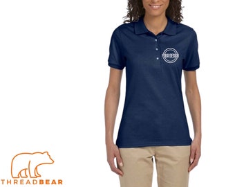 Custom Embroidered Jerzee Polo / Women's Polo / Custom Logo / Custom Design Polo / Monogrammed Polo / Logo Embroidery / Personalized Logo