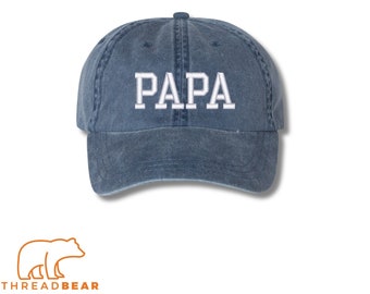 Custom Embroidered Hat Papa Hat Dad Hat Grandpa Hat Father's Day Hat Gift Grandad Cap