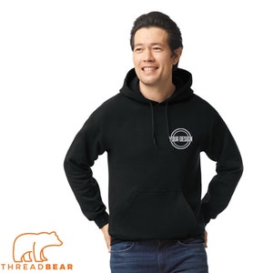 Moletom bordado personalizado, Gildan Adult Heavy Blend, moletom com capuz e logotipo personalizado, logotipo personalizado, bordado personalizado, moletom com logotipo personalizado