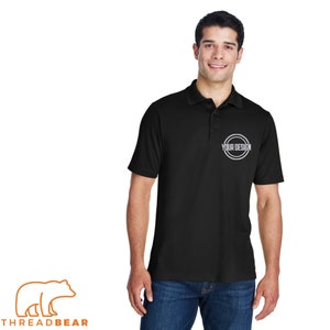 Custom Embroidered Moisture Wicking Polo / Men&#39;s / Custom Logo / Custom Design Polo / Monogrammed Polo / Logo Embroidery / CORE365 / 88181