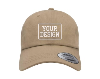 Custom Embroidered Yupoong Dad Hat: Personalized Logo Design