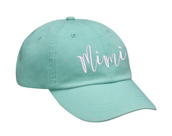 Embroidered Mimi Hat, Personalized Grandma Gift