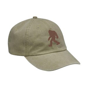 Embroidered Bigfoot Dad Hat: Sasquatch Hiking Cap