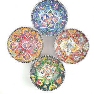 Hand Painted Ceramic Bowls(15 cm) - Handmade Turkish Pottery