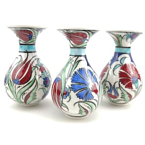 Handmade Ceramic Vase - Hand Painted Turkish Pottery