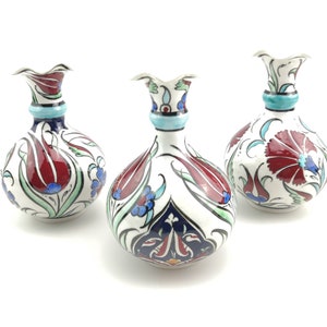 Handmade Ceramic Vase - Hand Painted Turkish Pottery