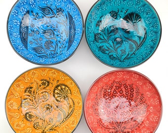 Hand Painted Ceramic Bowls(20 cm) - Handmade Turkish Pottery