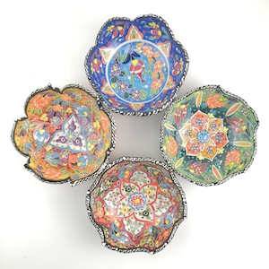 Hand Painted Ceramic Bowls(15 cm) - Handmade Turkish Pottery