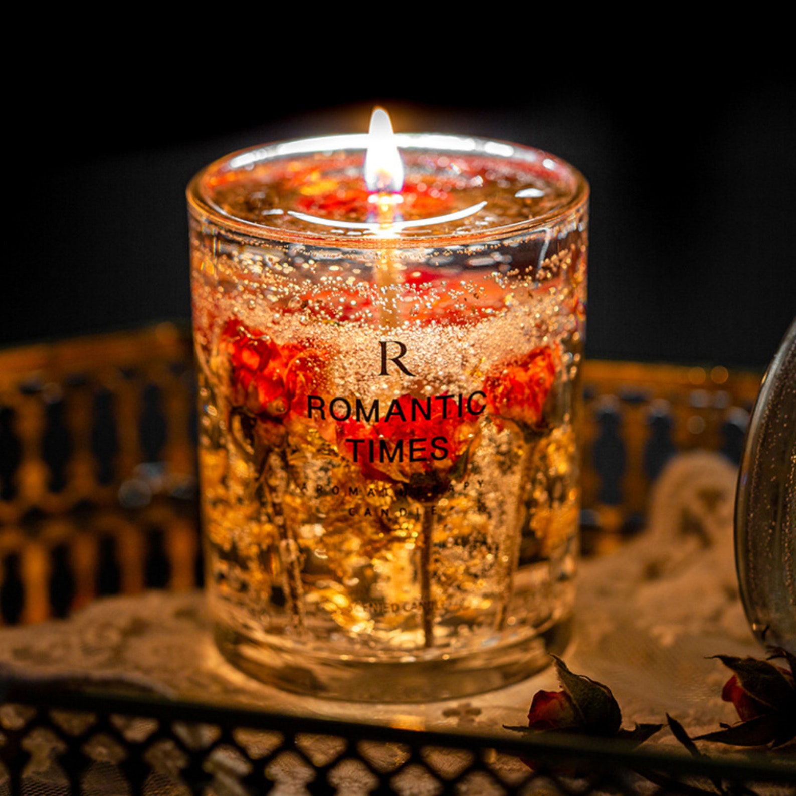 Romantic Jelly Candles Romantic Flowers Candles Etsy