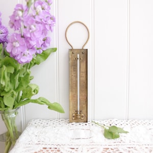 Vintage Brass Sugar Thermometer - Country Kitchen Decor - Made in England in the 1930s