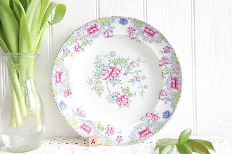 Antique Floral Plate by Copeland Spode Plate A