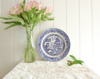Victorian Willow Plate | Antique Willow Plate | Antique Blue and White Plate