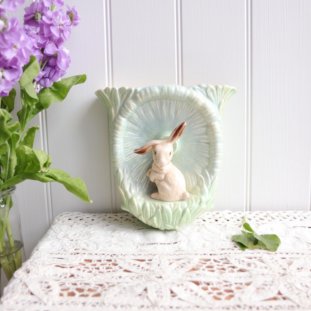 Vintage Sylvac Rabbit Wall Pocket - Vintage Vase for Flowers - Wall ...
