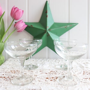 Vintage Champagne Coupe Glasses - Set of 4