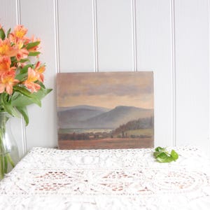 Peinture vintage de paysage coucher de soleil de la vallée de la Spey en Écosse - Charmante décoration murale écossaise