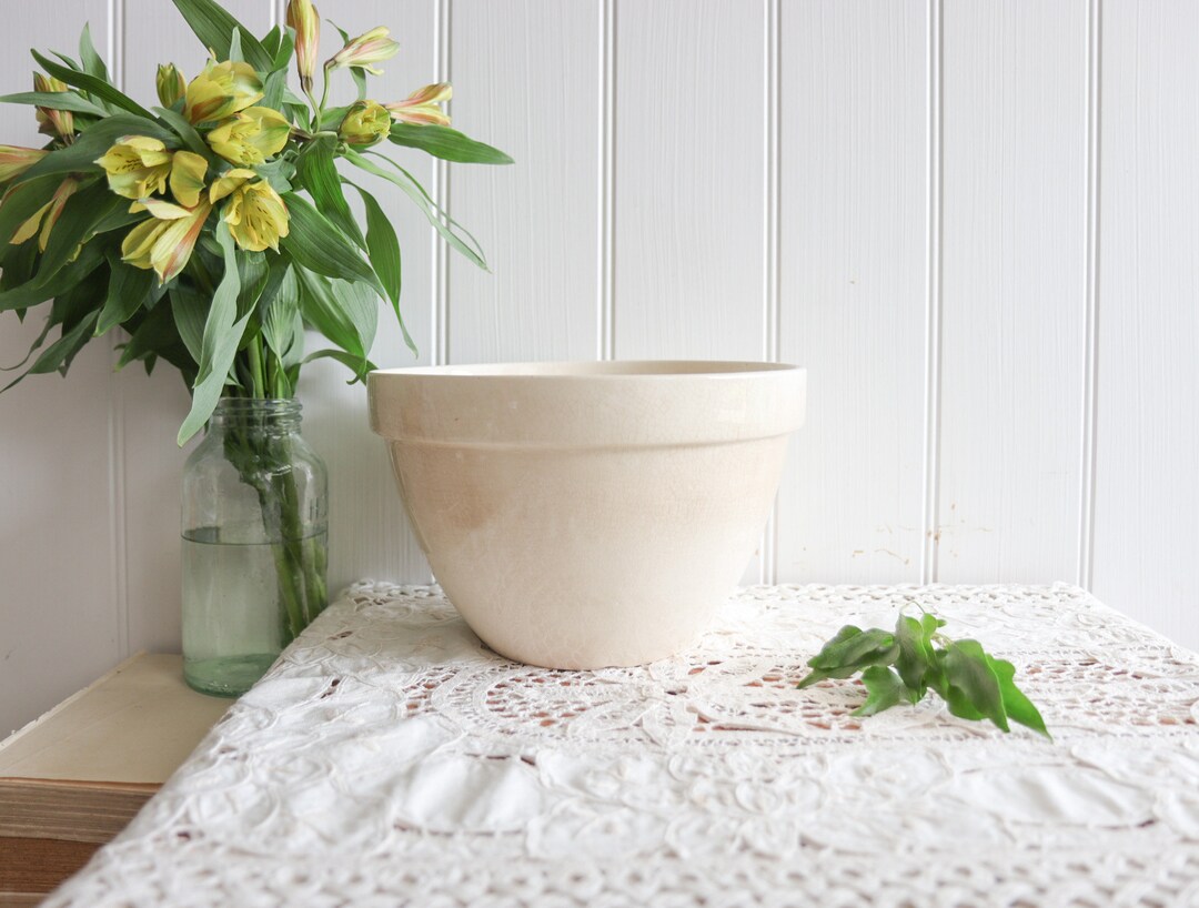 Vintage Stained Large Pudding Bowl Etsy