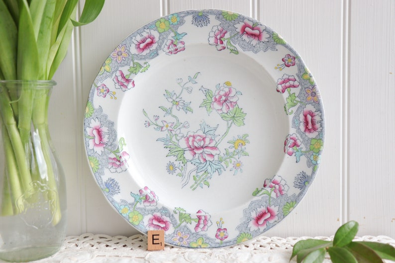 Antique Floral Plate by Copeland Spode Plate E