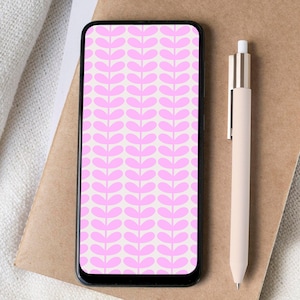 Pink Retro Phone Wallpaper: Trendy iPhone Lock Screen