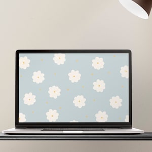 Floral desktop wallpaper | Aesthetic desktop background | Soft floral laptop wallpaper | Pastel desktop wallpaper