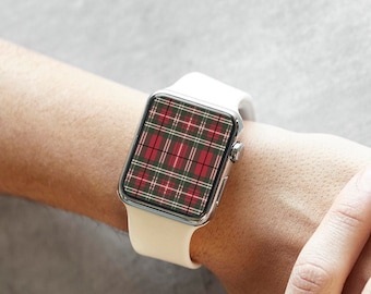Christmas Plaid Apple Watch Face | Winter Tartan Wallpaper