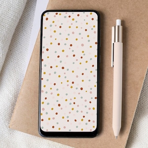 Minimalistisk prickig telefonbakgrund: Handritad iPhone- och Android-låsskärm